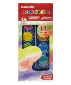 Acquarelli Monikids: ø 3 cm, ast. da 12 past.