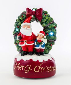 CARILLON BABBO NATALE CON LUCI LED