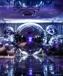Alternative view of Set 5 Sfere gonfiabili giganti in PVC per eventi, mirror balloon in tanti colori disponibili