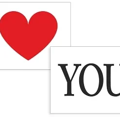 Coppia Di Adesivi Per Scarpe I LOVE YOU