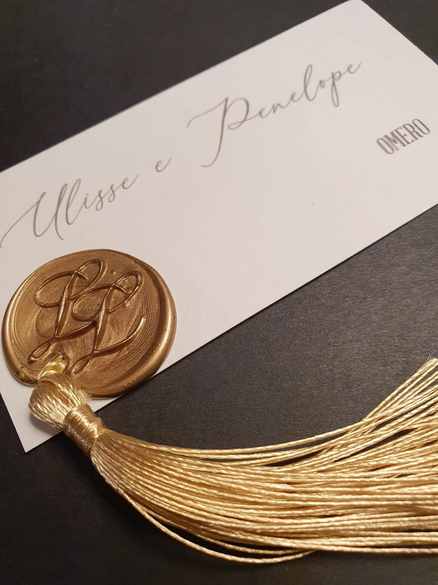 10 tag segnaposto con sigillo ceralacca e nappina - immagine 2