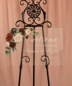 Pannello Plexiglass Benvenuto Sposi Personalizzato Medio