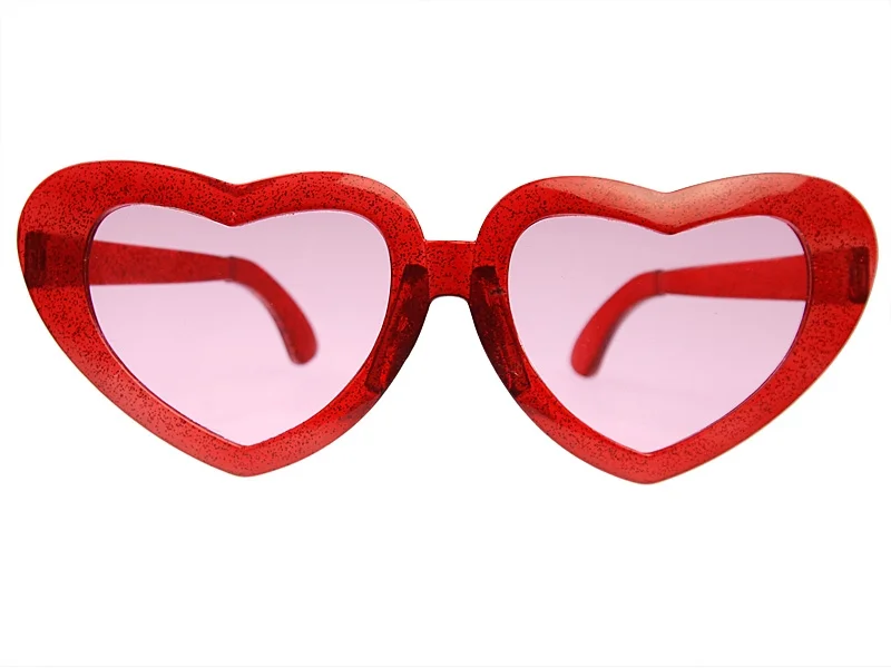 Occhiali In Plastica Giganti Rossi A Forma Di Cuore Divertenti