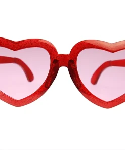 Alternative view of Occhiali In Plastica Giganti Rossi A Forma Di Cuore Divertenti