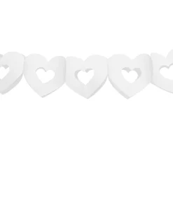 Alternative view of Ghirlanda Carta Cuori Bucati Bianchi (GRB6-008)