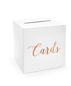 Alternative view of Box Scatola Bianca Buste Regalo Invitati Scritta “Cards” Color Rose Gold (PUDTM6-019R)