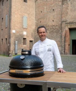 Alternative view of Buggy, carrello da esterno ristorazione per catering in acciaio e Teak