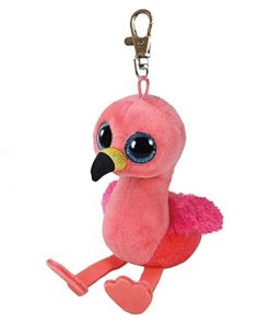 Anello porta chiavi di peluche – beanie boos clips – fenicottero gilda – ty